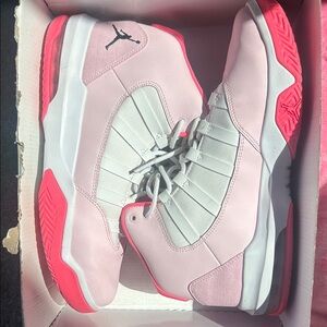 Pink and White WMNS JORDAN Sneakers